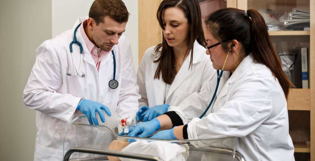 Three nurse practitioners in training